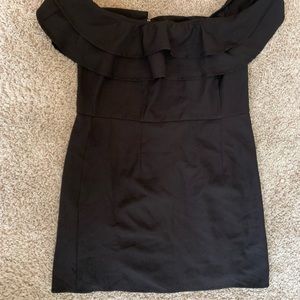 Pink lily off should dress